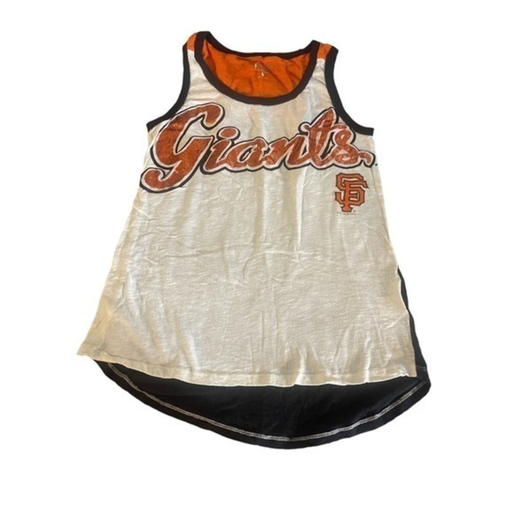 GLITTER BLING SF San Francisco Giants Baseball Tank Top Size Small GUC #6679